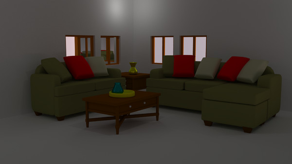 livingroom 3d blend - livingroom scene by matthew colston